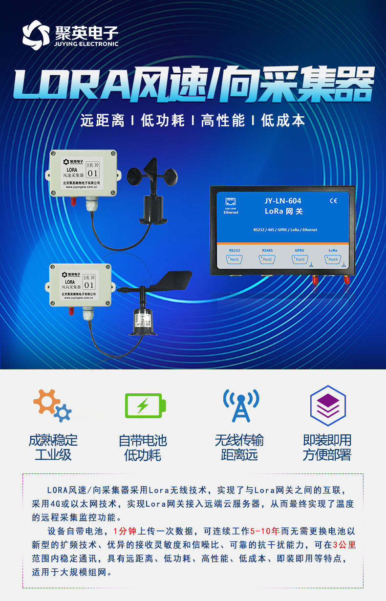 LORA風速/風向采集器 LORA風速/風向采集器