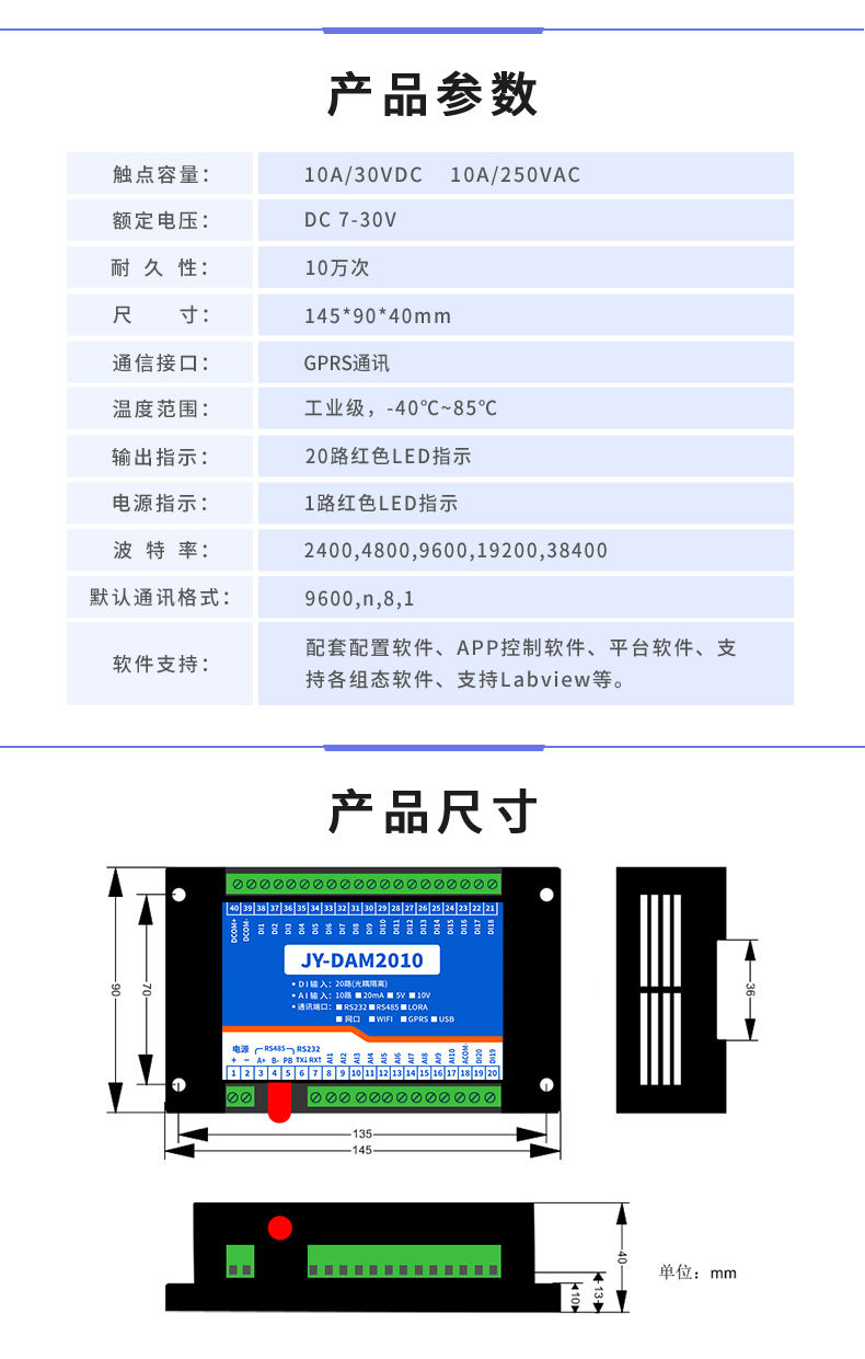 云平臺 GPRS-2010 遠程數采控制器 產品原理